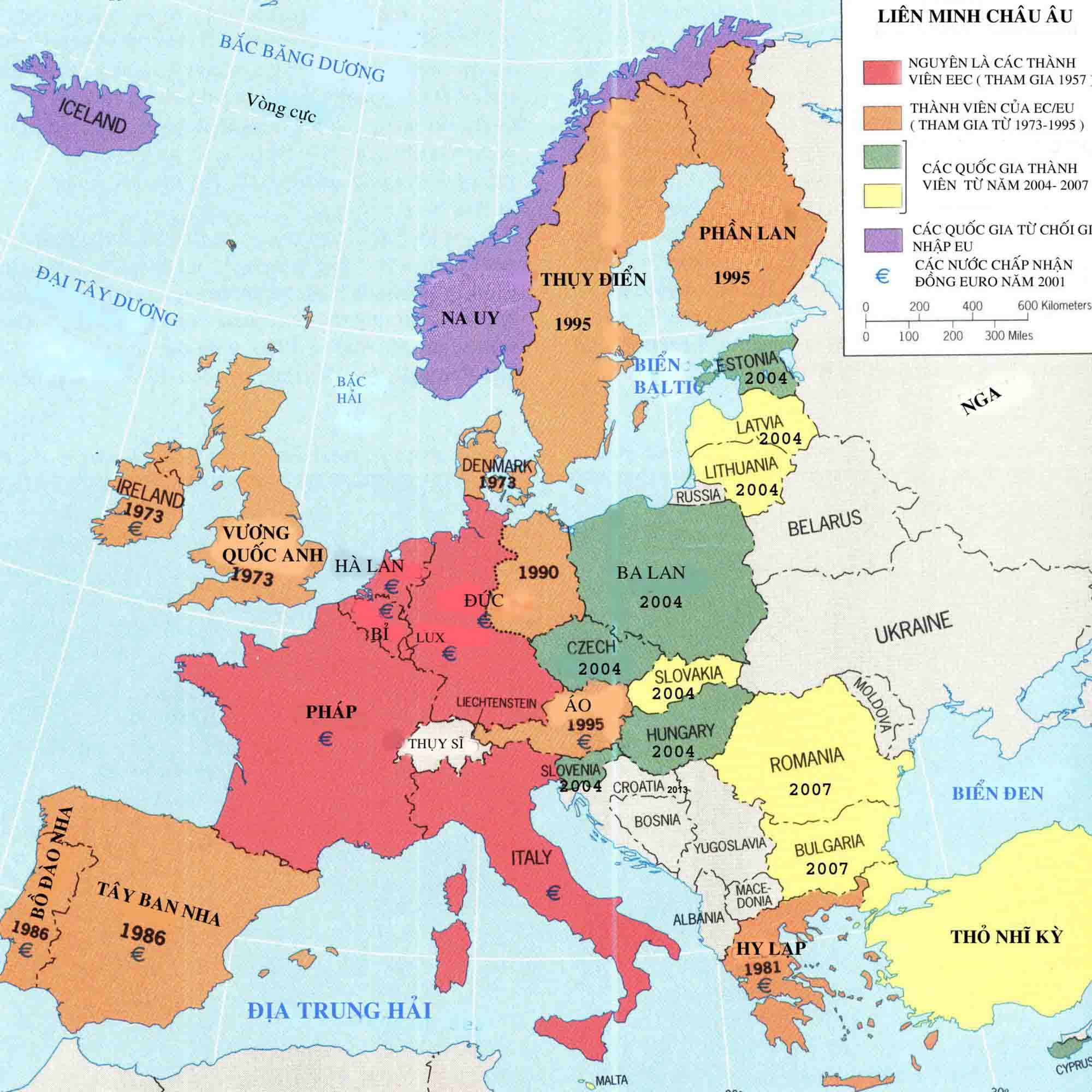 Bản đồ liên minh Châu Âu