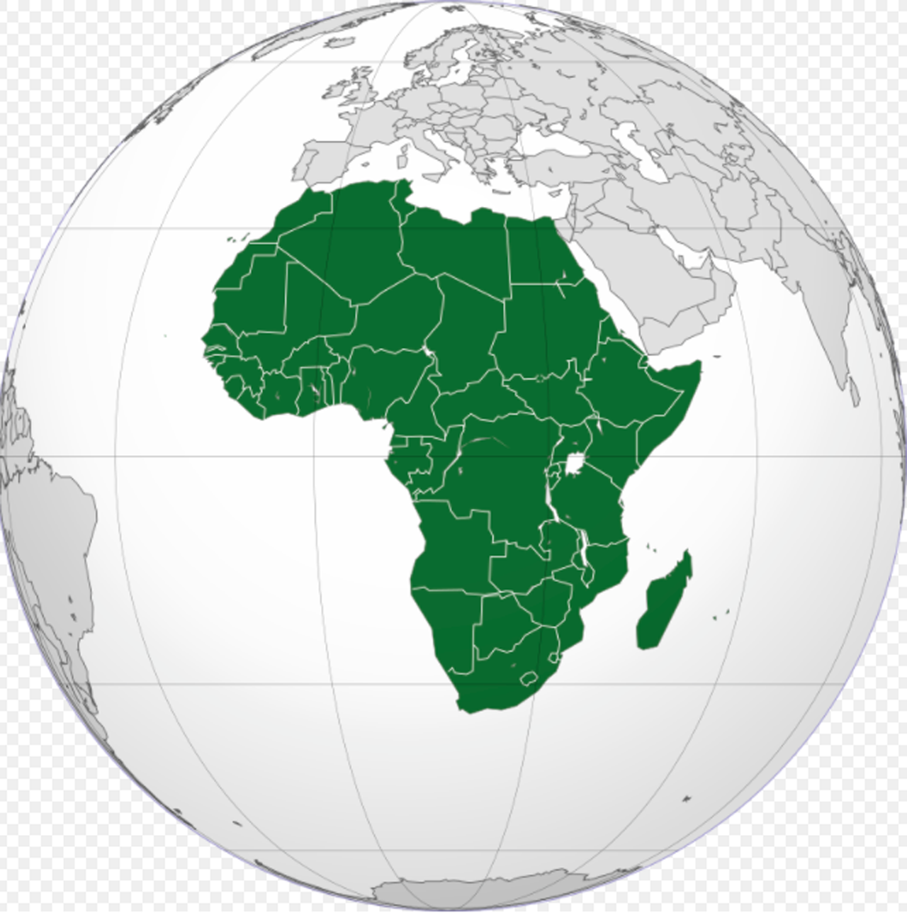 Ví trí Châu Phi trên bản đồ thế giới