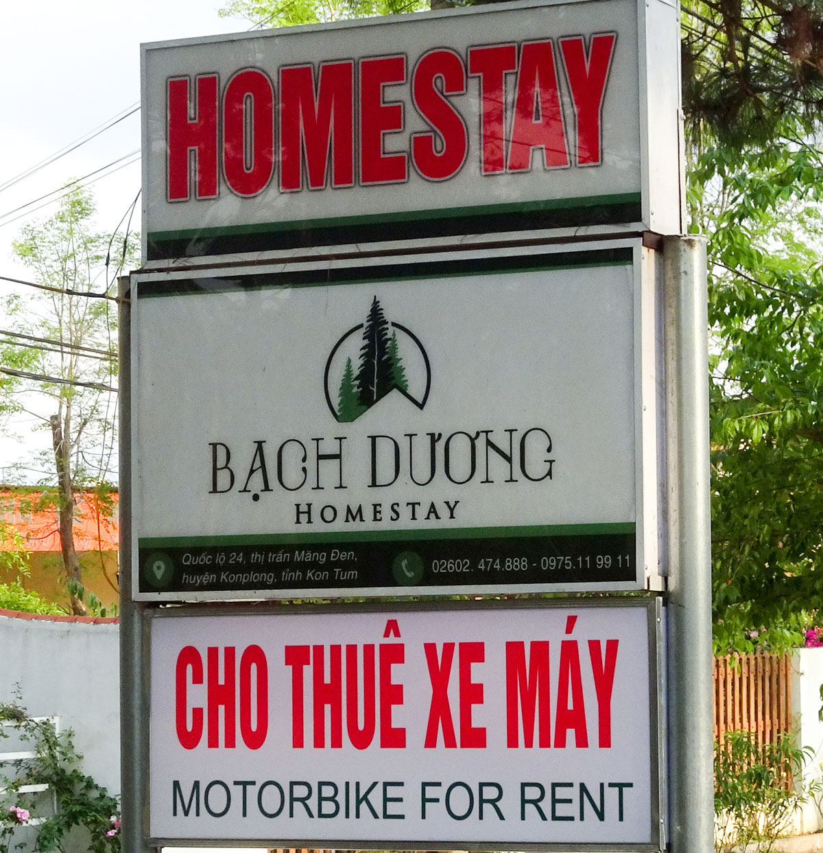 Homesay Ánh Dương | Cho thuê xe máy Măng Đen, Motorbike For Rent