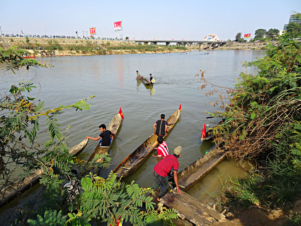 Boat racing Festival in Kontum Vietnam