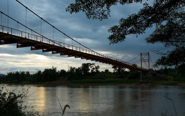Cầu treo Kon Klor bắc qua sông Đăk Bla tp Kon Tum